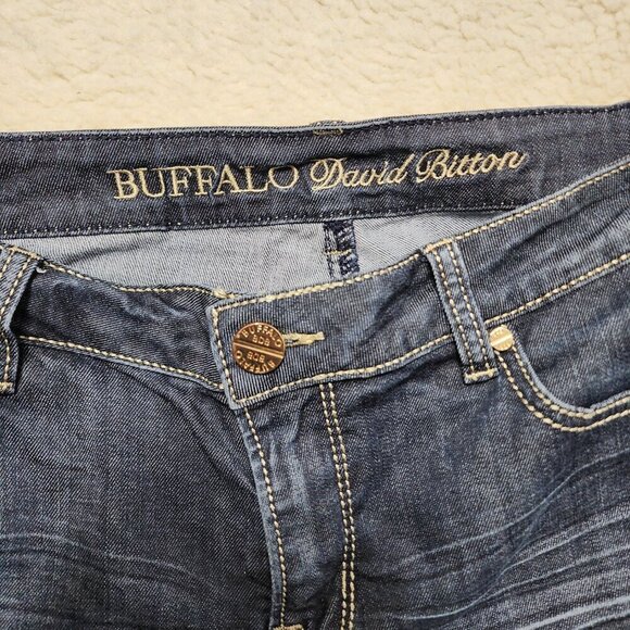 Buffalo David Bitton 29 Felow Bootcut Mid Rise Stretch Dark Wash Denim Jeans - Picture 6 of 11